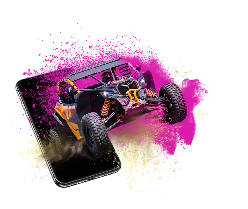 UTV on a smartphone screen